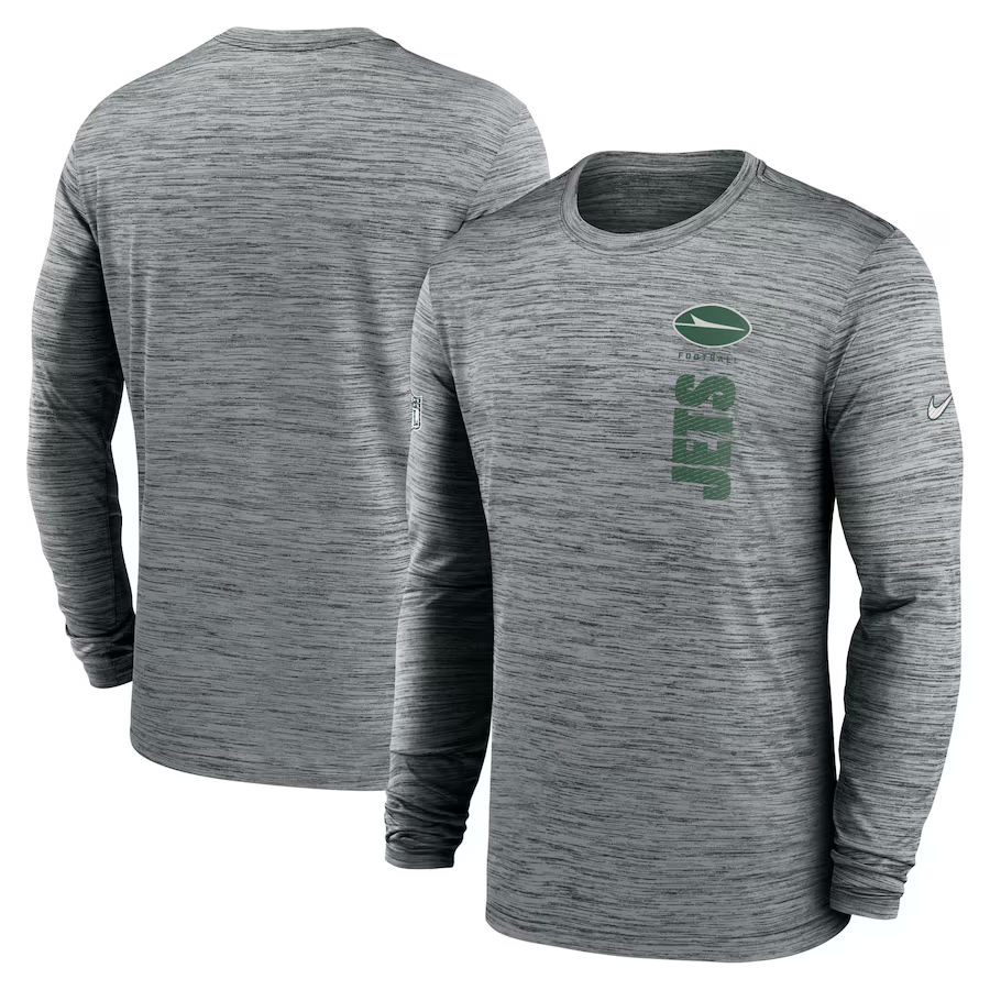 Men New York Jets grey 2024 Nike NFL long sleeve t shirts